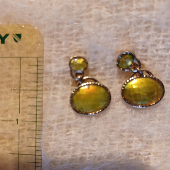 Monet vintage citrine clip on earrings - Picture 3 of 5